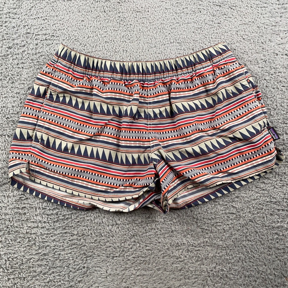 Patagonia Shorts Womens Small Barely Baggies 2.5 Swim Trunks Geometric Aztec